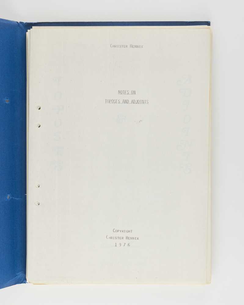 Notes on Toposes & Adjoints