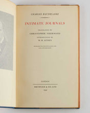 Load image into Gallery viewer, BAUDELAIRE, Charles, Christopher ISHERWOOD ( translator ), W.H. AUDEN ( introduction ). Intimate Journals.