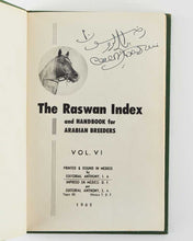 Load image into Gallery viewer, The Raswan Index and Handbook for Arabian Breeders