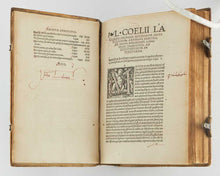 Load image into Gallery viewer, LACTANTIUS [Opera.] Divinarum institutionum libri VII. De ira Dei, liber I. De opificio Dei, liber I. Epitome in libros suos liber acephalos. Phoenix. Carmen de dominica resurrectione. Carmen de passione Domini.