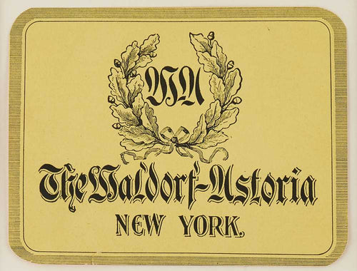 The Waldorf Astoria, New York