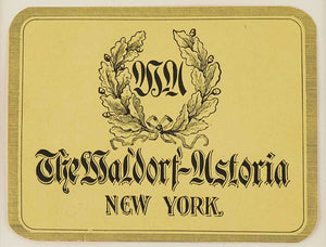 The Waldorf Astoria, New York