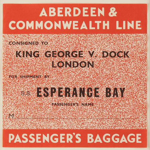 Aberdeen & Commonwealth Line. S.S. Esperance Bay