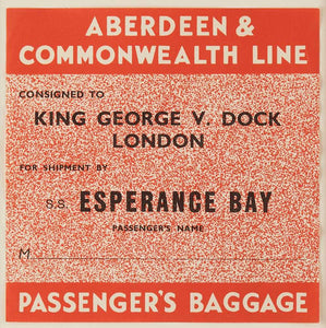 Aberdeen & Commonwealth Line. S.S. Esperance Bay