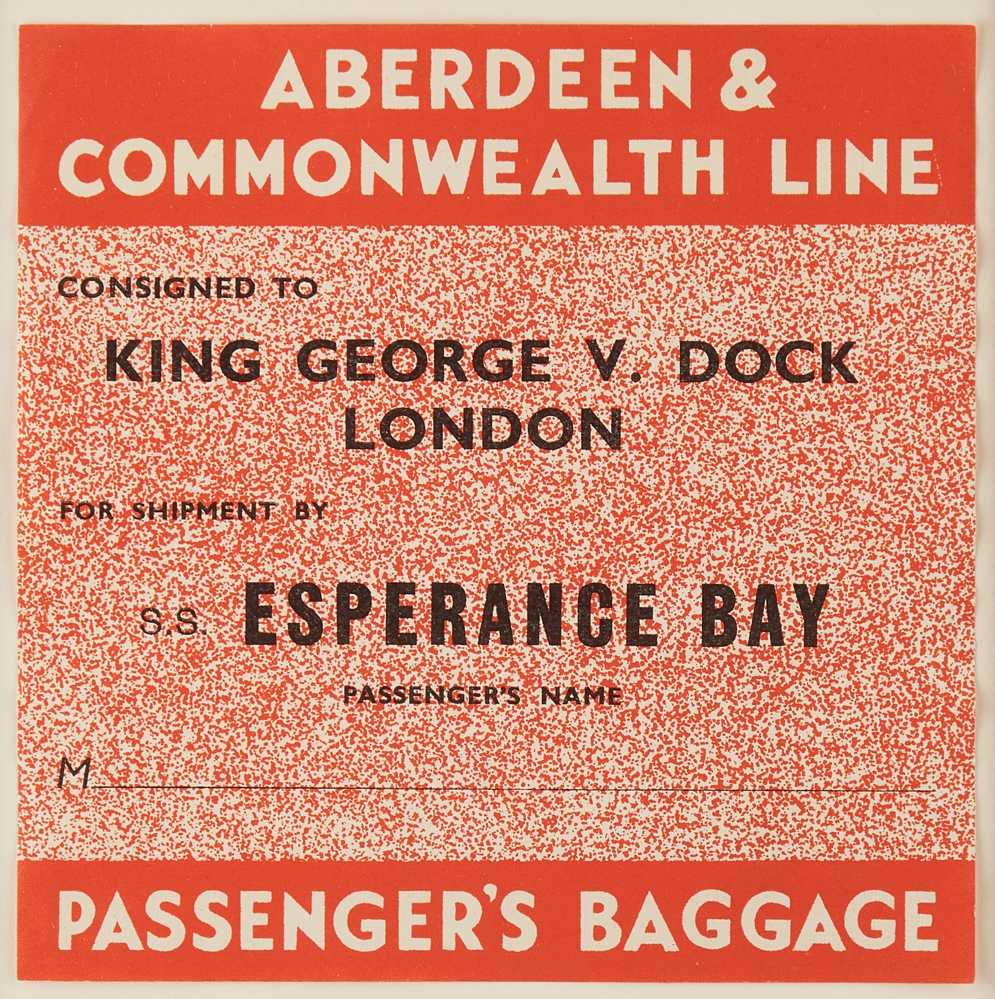 Aberdeen & Commonwealth Line. S.S. Esperance Bay