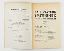 Load image into Gallery viewer, La Dictature Lettriste: Cahier d’un nouveau régime artistique