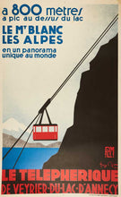 Load image into Gallery viewer, REB, Henry (1883-1959). Le Telepherique - Le Mt. Blanc, Les Alpes.