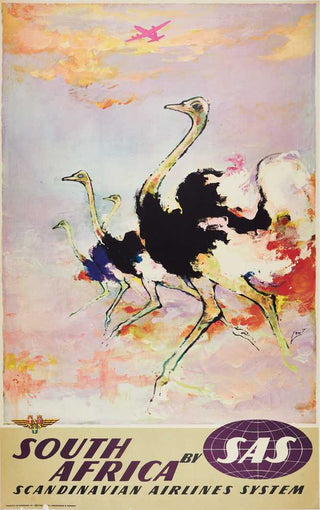 NIELSEN, Otto (1916-2000). by SAS - South Africa, Ostrich.