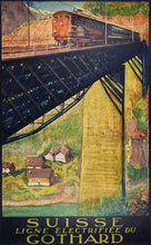 Load image into Gallery viewer, BUZZI, Daniele (1890-1974). Suisse Ligne Électrifiée du Gothard.