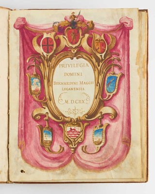 [UNIVERSITY OF BOLOGNA.] Privilegia Domini Bernardini Maggii Luganensis [Diploma in Arts and Medicine Issued to Bernardino Maggi of Lugano, 9 February 1607].