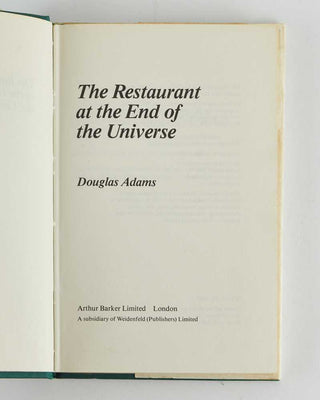ADAMS, Douglas The Restaurant at the End of the Universe. [[bmid:2123738b]]