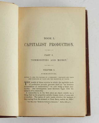 MARX, Karl; Samuel MOORE and Edward AVELING ( translators ). Capital: A Critical Analysis of Capitalist Production … Translated from the Third German Edition.