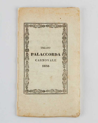 [METASTASIO, Pietro, and Alessandro BARBOSI ( translator ).] Avviso strasordinario de una cummedia de tre atti che se chiama gnente de meno che la Didona der Metastazzio gran poeta romano.