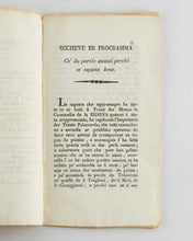 Load image into Gallery viewer, [METASTASIO, Pietro, and Alessandro BARBOSI ( translator ).] Avviso strasordinario de una cummedia de tre atti che se chiama gnente de meno che la Didona der Metastazzio gran poeta romano.