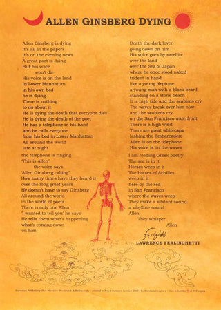 FERLINGHETTI, Lawrence. Allen Ginsberg Dying.