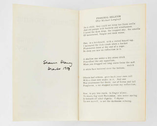 HEANEY, Seamus. Eleven Poems. [[bmid:2124089a]]