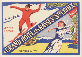 ANON. Grand Hotel des Rasses Ste. Croix, Sports D'Hiver / Sports D'Ete.