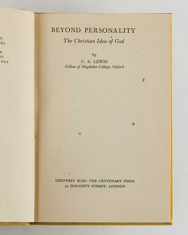 LEWIS, C.S. Beyond Personality. – Sotherans
