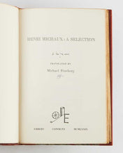 Load image into Gallery viewer, MICHAUX, Henri; Michael FINEBERG (translator) Henri Michaux: A Selection.
