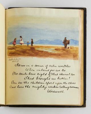 [FRIENDSHIP ALBUM.] Album of poetry, watercolour illustrations, and sketches.