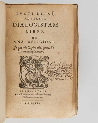 LIPSIUS, Justus. De cruce libri tres ad sacram profanamque historiam utiles: unà cum notis.
