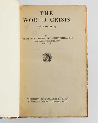 CHURCHILL, Sir Winston. The World Crisis.