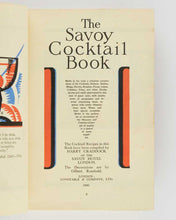 Load image into Gallery viewer, CRADDOCK, Harry; Gilbert RUMBOLD ( illustrator ). The Savoy Cocktail Book.