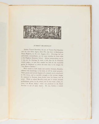 GALLATIN, A[lbert] E[ugene]. Aubrey Beardsley's Drawings: A Catalogue and a List of Criticisms. [[bmid:2124717g]]