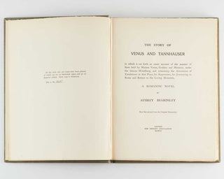 BEARDSLEY, Aubrey. The Story of Venus and Tannhäuser … a Romantic Novel. Now First Printed from the Original Manuscript. [[bmid:2124720a]]