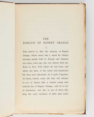 O'SULLIVAN, Vincent. A Book of Bargains. [[bmid:2124723c]]