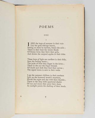 THOMAS, Dylan 18 Poems. London [ The Favil Press for ] The Sunday Referee and The Parton Bookshop. 1934. [ with ] THOMAS, Dylan. Twenty-Five Poems.