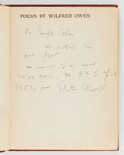 Load image into Gallery viewer, OWEN, Wilfred; Siegfried SASSOON ( introduction ); [Edith SITWELL]. Poems by Wilfred Owen.