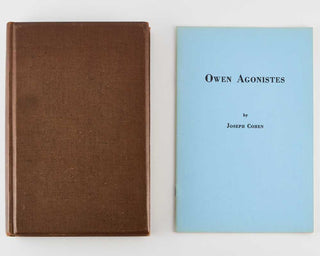 OWEN, Wilfred; Edmund BLUNDEN ( editor ). The Poems of Wilfred Owen: A New Edition, Including Many Pieces Now First Published, and Notices of His Life and Work, by Edmund Blunden. London: Chatto & Windus. 1931. [ with :] COHEN, Joseph, Owen Agonistes. […