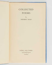 Load image into Gallery viewer, READ, Herbert. Naked Warriors. London : [ Pelican Press for ] Art &amp; Letters . 1919. [ with: ] —. The End of a War. London: Faber and Faber. 1933. [ and: ] —. Collected Poems.