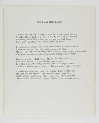 AUDEN, W. H. The Platonic Blow.