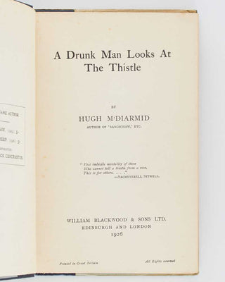 MACDIARMID, Hugh. A Drunk Man Looks at the Thistle. [[bmid:2124860b]]