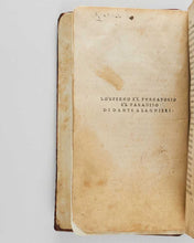 Load image into Gallery viewer, DANTE Alighieri; [Pietro BEMBO ( editor )]. Le terze rime. [ Title verso :] Lo’nferno e’l Purgatorio e’l Paradiso di Dante Alaghieri [ sic ].