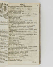 Load image into Gallery viewer, ALMANACK Königl. Groß-Brittannischer und Churfürstl. Braunschweig-Lüneburgscher Staats-Kalender auf das Jahr 1798