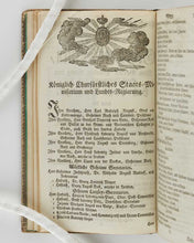 Load image into Gallery viewer, ALMANACK Königl. Groß-Brittannischer und Churfürstl. Braunschweig-Lüneburgscher Staats-Kalender auf das Jahr 1798