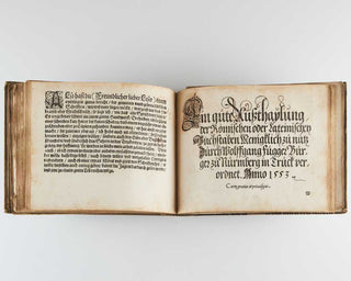 [FUGGER, Wolfgang.] [Ein nutzlich und wolgegrundt Formular manncherley schöner Schriefften. Als teutscher, lateinischer, griechischer, unnd hebraÿscher Buchstaben …]