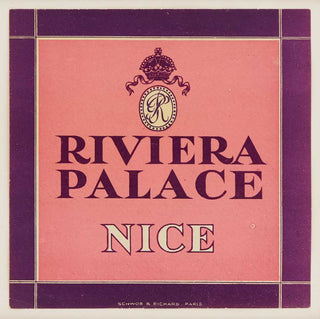 ANON. Riviera Palace, Nice.