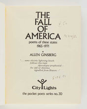 Load image into Gallery viewer, GINSBERG, Allen The Fall of America [[bmid:2125141b]]