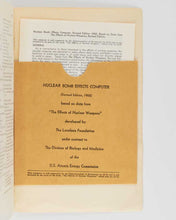 Load image into Gallery viewer, GLASSTONE, Samuel (editor). The Effects of Nuclear Weapons.