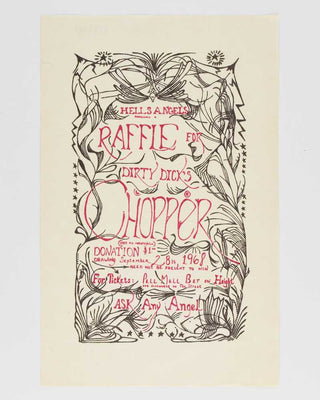 [PROMOTIONAL FLYER.] Hells Angels Raffle for Dirty Dick’s Chopper