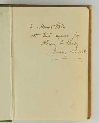 HARDY, Florence Emily; [Thomas HARDY]. The Early Life of Thomas Hardy 1840–1891: Compiled largely from Contemporary Notes, Letters, Diaries, and Biographical Memoranda, as well as from Oral Information in Conversations Extending over Many Years. [[bmid:2125357a]]