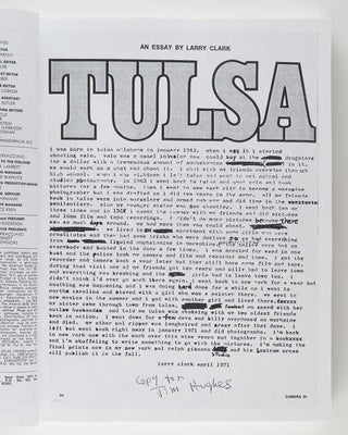 CLARK, Larry. The Tulsa Reader 1971–2010.