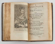 Load image into Gallery viewer, WOTTON, Henry. Reliquiae Wottonianae. Or, A collection of lives, letters, poems; with characters of sundry personages: and other incomparable pieces of language and art. By the curious Pensil of the Ever Memorable Sr Henry Wotton Kt, Late, Provost of Eto…