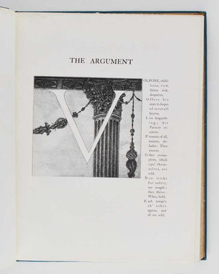 JONSON, Ben; Aubrey BEARDSLEY ( illustrator ); Vincent O'SULLIVAN. Volpone: or The Foxe. A new edition …