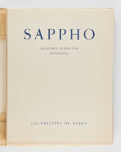 Load image into Gallery viewer, SAPPHO; Rolande CANUDO ( translator ). [Fragments des poëmes éoliens.] Sappho. Quatorze burins par Espérance.