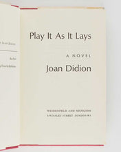 Load image into Gallery viewer, DIDION, Joan. Play It As It Lays. [[bmid:2125746b]]